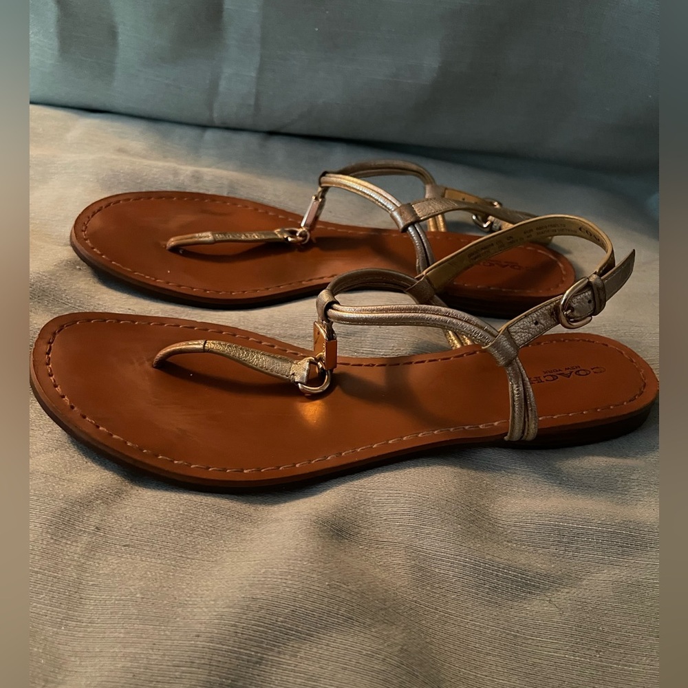 Coach Gold Sandals
